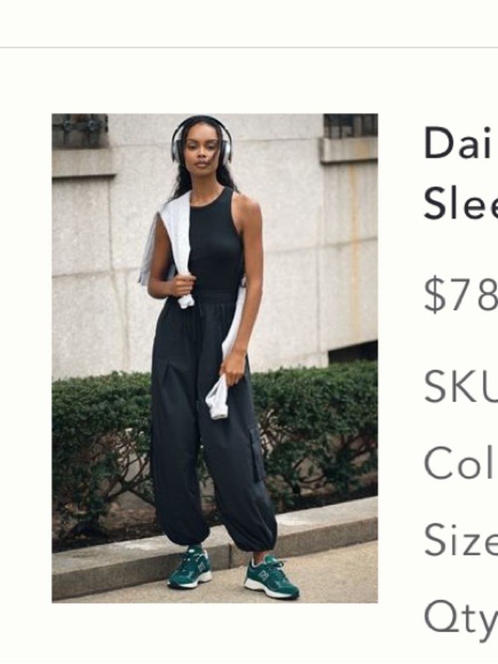 Anthropologie Daily Practice Messa Sleeveless Jumpsuit